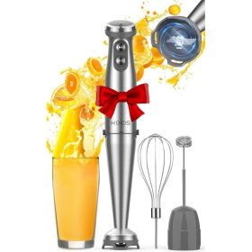 KOIOS Immersion Blender, 1000W Anti-scratch 3-in-1 Hand Blender, Upgraded 12 Speed Stainless Steel Blade Stick Blender With Turbo Mode, Whisk And Milk