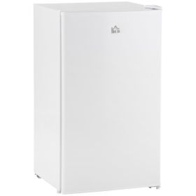 Mini Fridge with Freezer, 3.2Cu.Ft Compact Refrigerator with Adjustable Shelf, Mechanical Thermostat and Reversible Door for Bedroom, Dorm, White