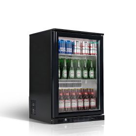 Single Glass Door Swing Back Bar Refrigerator – Eco-Friendly R290, COPELAND Digital Control, LED Lighting, 50mm Insulation, ETL & DOE Certified