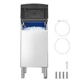 Commercial Ice Maker Storage Bin, 300 LBS Capacity Ice-Bin, Stainless Steel Commercial Ice Storage Bin with Adjustable Anti-slip Rubber Feet