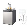 Beer Kegerator, Dual Tap Home Draft Beer Dispenser for Ball Lock, Full Size Keg Refrigerator with 5lbs CO2 Tank