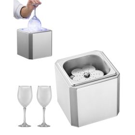 Glass Froster Chiller, CO2 Beer Glass Froster, 8-10 Seconds/Cup with LED Light, Instant Glass Chiller for Wine, Cocktail, Champagne, Mixed Drinks