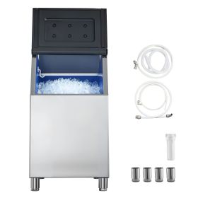Commercial Ice Maker Storage Bin, 300 LBS Capacity Stainless Steel Ice-Bin, Commercial Ice Storage Bin with Adjustable Anti-slip Rubber Feet