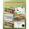 Commercial Sugar Cane Juicer, 800W Electric Sugarcane Juicer Machine with 661LBS/H High Output, 3 Stainless Steel Rollers