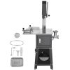 Commercial Electric Meat Bandsaw, 550W Stainless Steel Vertical Bone Sawing Machine, 19.1"x15" Workbench, 7.09 Inch Cutting Thickness