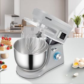 Stand Mixer, 660W Electric Dough Mixer With 6 Speeds LCD Screen Timing, Tilt-Head Food Mixer With 7.4 Qt Stainless Steel Bowl, Dough Hook, Flat Beater