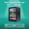 Single Glass Door Swing Back Bar Refrigerator – Eco-Friendly R290, COPELAND Digital Control, LED Lighting, 50mm Insulation, ETL & DOE Certified