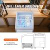 Commercial Ice Cream Display Case, 5.4 Cu.ft Chest Freezer, Mobile Glass Top Deep Freezer, Restaurant Gelato Dipping Cabinet with 2 Wire Baskets