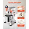 Commercial Food Mixer 15Qt 600W 3 Speeds Adjustable 110/178/390 RPM Heavy Duty 110V with Stainless Steel Bowl Dough Hooks Whisk Beater Premium for Sch