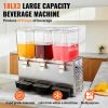 Commercial Beverage Dispenser, 20.4 Qt 18L 3 Tanks Ice Tea Drink Machine