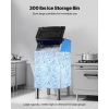 Commercial Ice Maker Storage Bin, 300 LBS Capacity Ice-Bin, Stainless Steel Commercial Ice Storage Bin with Adjustable Anti-slip Rubber Feet