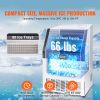 Commercial Ice Maker, 160lbs/24H, Ice Maker Machine, 80 Ice Cubes in 12-15 Minutes