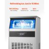 160lbs/24H Commercial Ice Maker Machine, 66lbs Storage Capacity Ice Maker with Drain Pump, 80 Ice Cubes in 15 Minutes