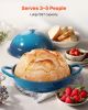 Enameled Cast Iron Dutch Oven, 5 Quart Pot for Sourdough Bread Baking, Heavy-Duty Cookware Pan with Lid and Dual Handles