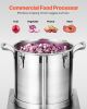 Food Processor & Vegetable Chopper, 15.9 Quart Food-Grade Stainless Steel Food Processor Chopper with 2 Extra S-Curve Blades