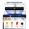 Beer Kegerator, Dual Tap Home Draft Beer Dispenser for Ball Lock, Full Size Keg Refrigerator with 5lbs CO2 Tank