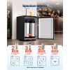 Beer Kegerator, Dual Tap Home Draft Beer Dispenser for Ball Lock, Full Size Keg Refrigerator with 5lbs CO2 Tank