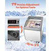 Commercial Ice Cream Display Case, 5.4 Cu.ft Chest Freezer, -19 to 3 F Temp Adjustable Mobile Top Deep Freezer with 2 Wire Baskets