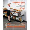 Commercial Electric Drawer Warmer, Single-Drawer Stainless Steel Food Warmer, Freestanding Standard Warming Drawer Cabinet