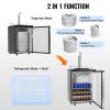 Beer Kegerator, Single Tap Draft Beer Dispenser, Full Size Keg Refrigerator With Shelf, CO2 Tank(No Gas), Drip Tray & Rail