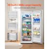 Convertible Freezer/Refrigerator, 14 Cu.Ft Frost Free Upright Freezer with Temp Control Panel, Door Open too Long Alarm, Adjustable Shelves and LED
