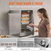 Hot Box Food Warmer, 5-Tier Concession Warmer with Water Tray, 5 Pans, Single-door and Adjustable Shelves, Stainless Steel Food Warmer Cabinet