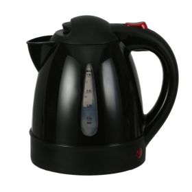 Electric Kettle 150W 1L Black Road Hot Water Boiler Stainless Steel Liner Auto Shut Off Tea Kettle Car Cigarette Plug 12V For Sedans SUVs