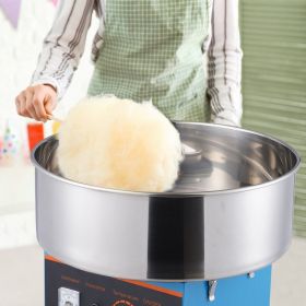 Electric Cotton Candy Machine, 1000W Candy Floss Maker, Commercial Cotton Candy Machine With Stainless Steel Bowl, Sugar Scoop, And Drawer, Perfect Fo (Option: Blue)