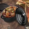 Cast iron soup POTS are suitable for various tools, such as ceramic, gas, induction cookers or barbecue grills. It can be used for cooking