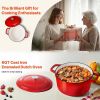 6 Quart Pot with Lid and Dual Handles for Stews/Roasting