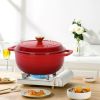 6 Quart Pot with Lid and Dual Handles for Stews/Roasting